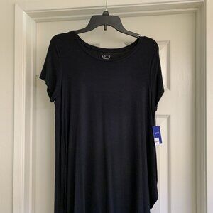 Apt 9 Black Long Shirt Medium